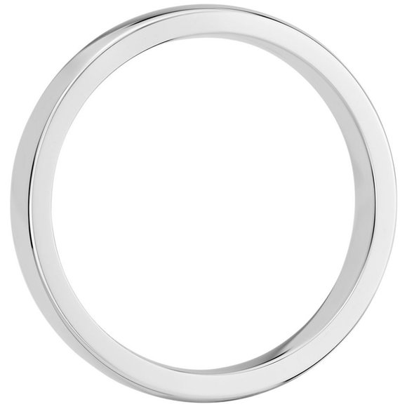 Low Dome Comfort Fit Wedding Ring 14k White Gold - Picture 2 of 6